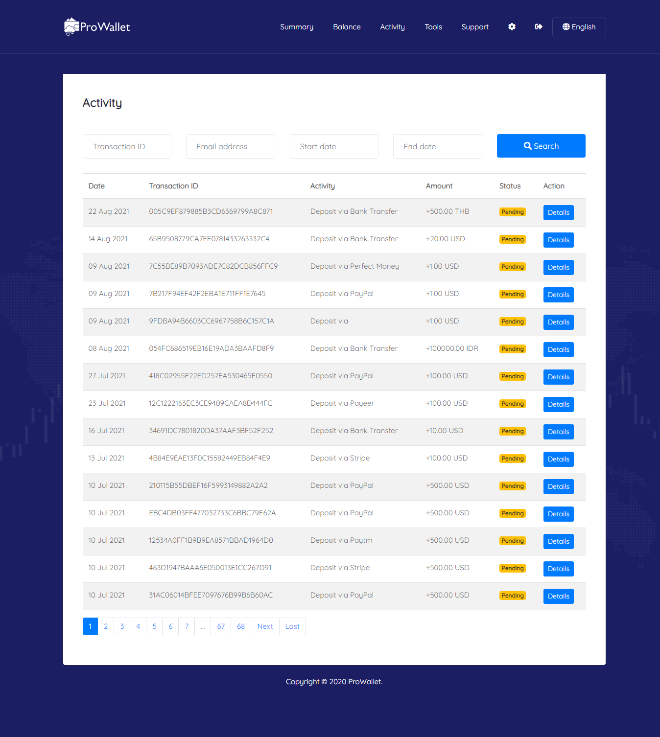 ProWallet v2.0在线钱包系统_虚拟币钱包_电子钱包