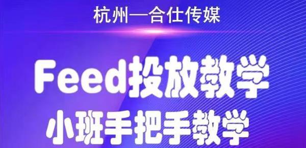 合仕传媒Feed投放教学，手把手教学，开车烧钱必须自己会！