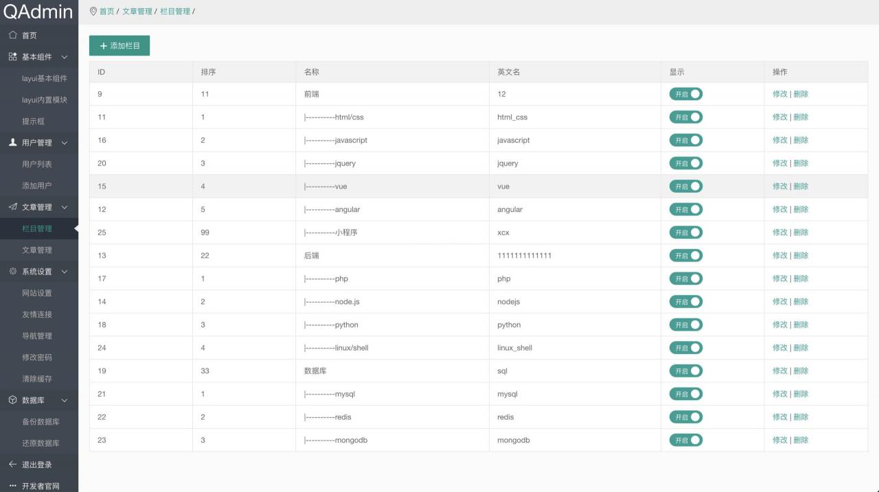 QAdmin v1.3_轻量级layui后台模板_基于layui框架与Vue.js构建_新增iframe版