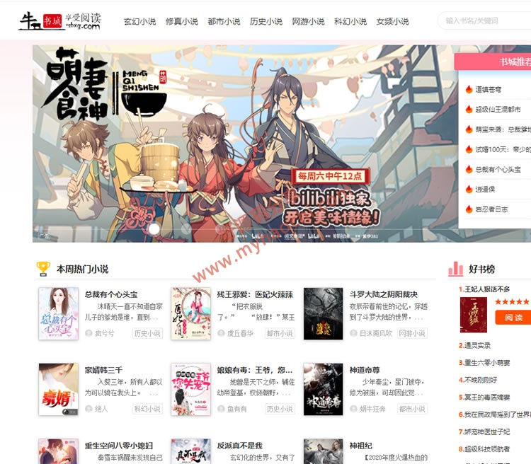 ygbook小说网站源码 带自动采集插图